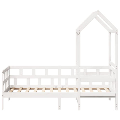 Slaapbank met bedhuis 80x200 cm massief grenenhout wit