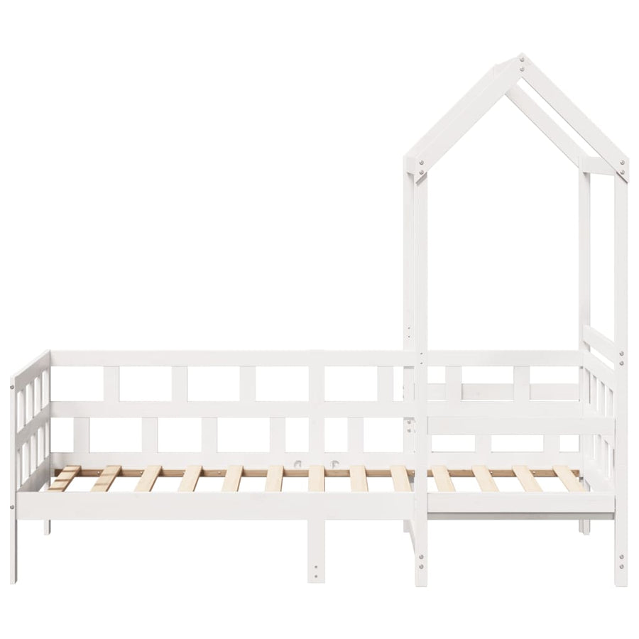 Slaapbank met bedhuis 80x200 cm massief grenenhout wit