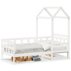 Daybed with house bed 80x200 cm solid pine white