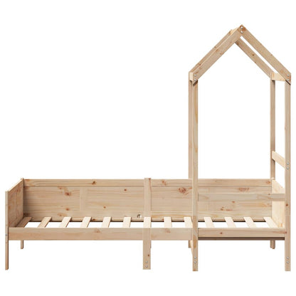 Slaapbank Met Huisje Massief Grenenhout 80 x 200 cm Naturel