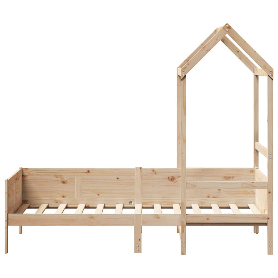 Slaapbank Met Huisje Massief Grenenhout 80 x 200 cm Naturel