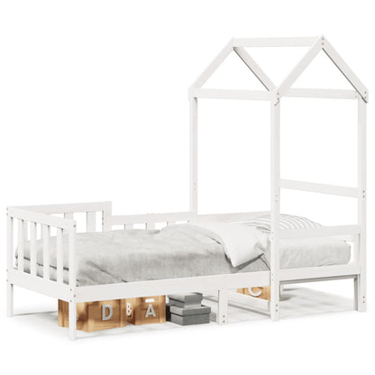 Slaapbank met bedhuis 80x200 cm massief grenenhout wit