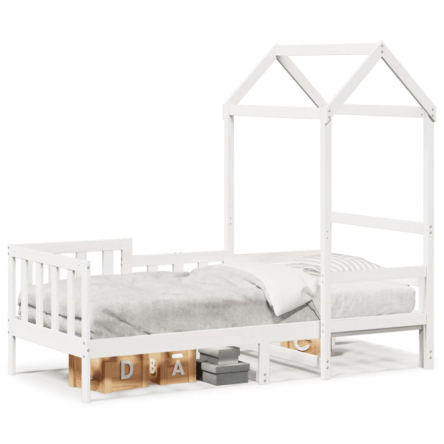 Slaapbank met bedhuis 80x200 cm massief grenenhout wit