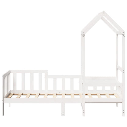 Slaapbank met bedhuis 80x200 cm massief grenenhout wit