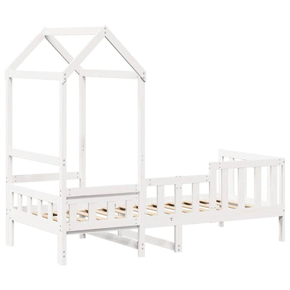 Slaapbank met bedhuis 80x200 cm massief grenenhout wit