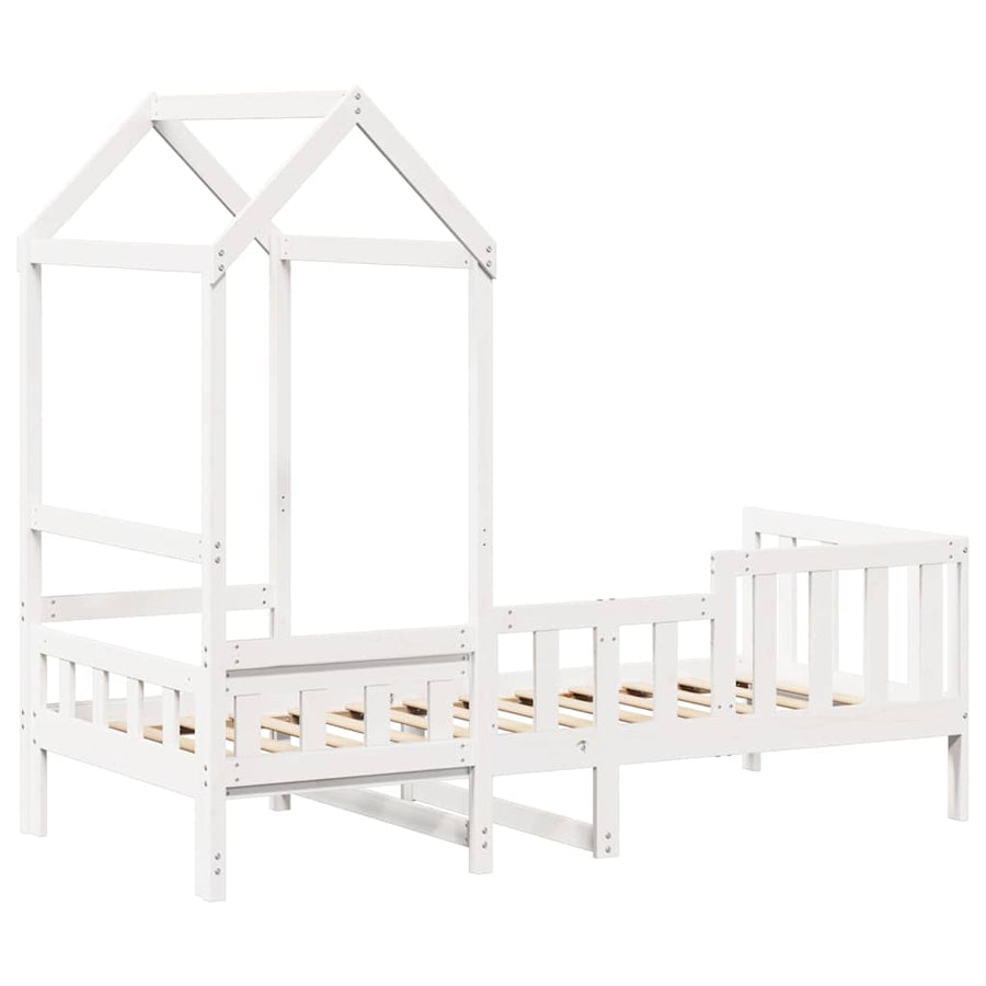 Slaapbank met bedhuis 80x200 cm massief grenenhout wit