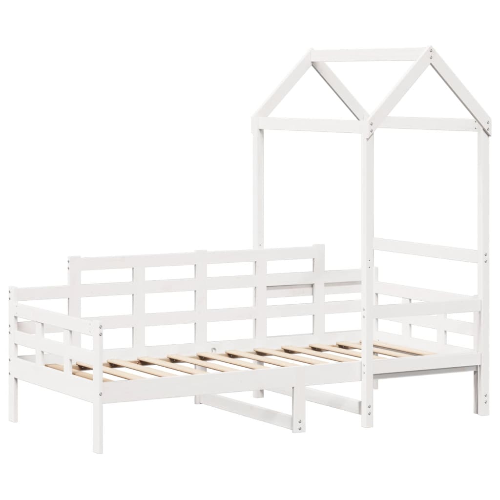 Slaapbank met bedhuis 80x200 cm massief grenenhout wit
