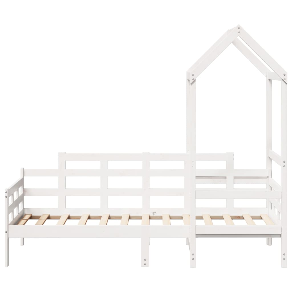 Slaapbank met bedhuis 80x200 cm massief grenenhout wit