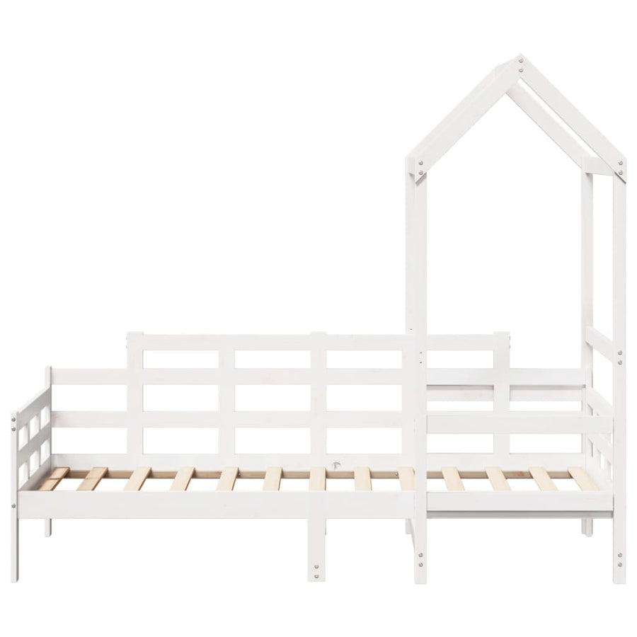 Slaapbank met bedhuis 80x200 cm massief grenenhout wit