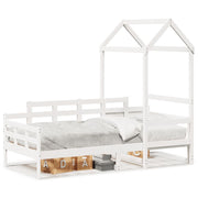 Slaapbank bedhuis 80x200 cm massief grenenhout wit