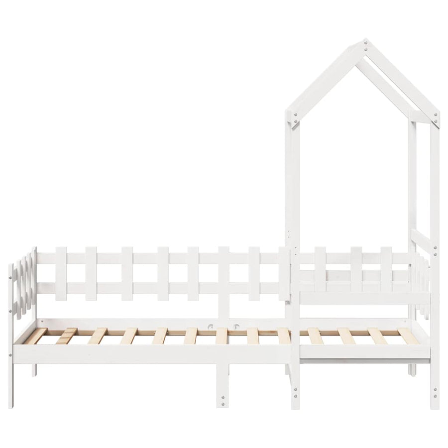 Slaapbank met bedhuis 80x200 cm massief grenenhout wit