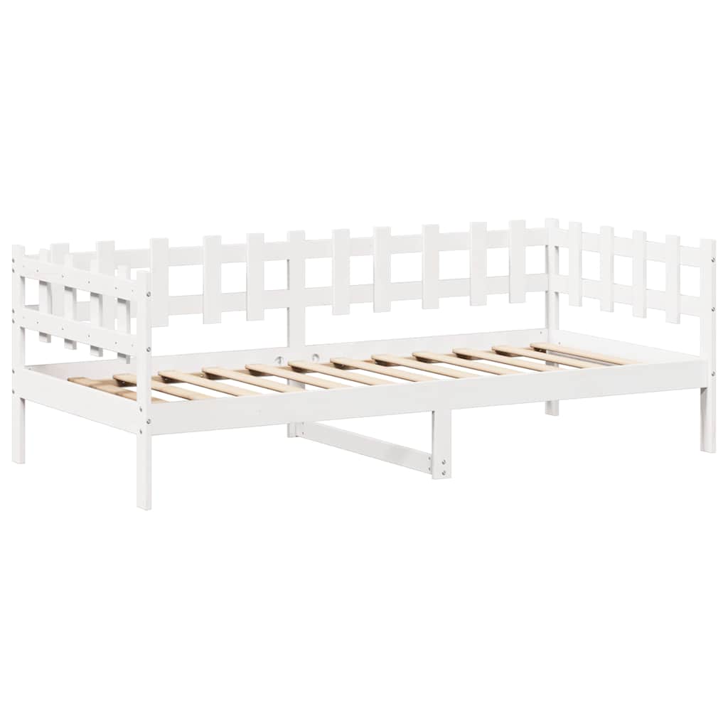 Slaapbank met bedhuis 80x200 cm massief grenenhout wit