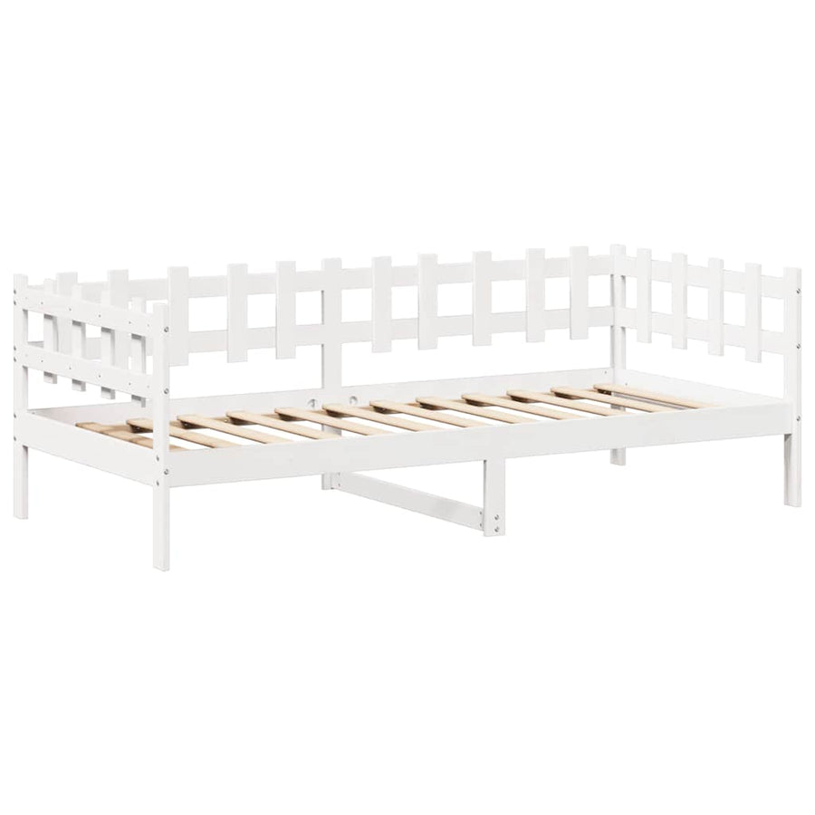 Slaapbank met bedhuis 80x200 cm massief grenenhout wit