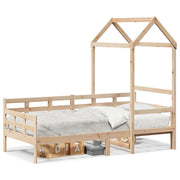 Slaapbank huisje 80x200 cm massief grenenhout