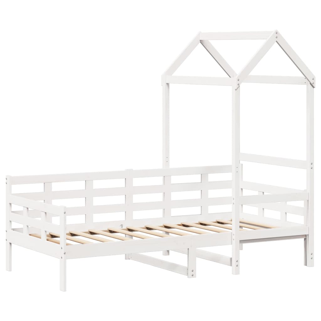 Slaapbank met bedhuis 80x200 cm massief grenenhout wit