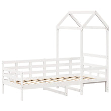 Slaapbank met bedhuis 80x200 cm massief grenenhout wit