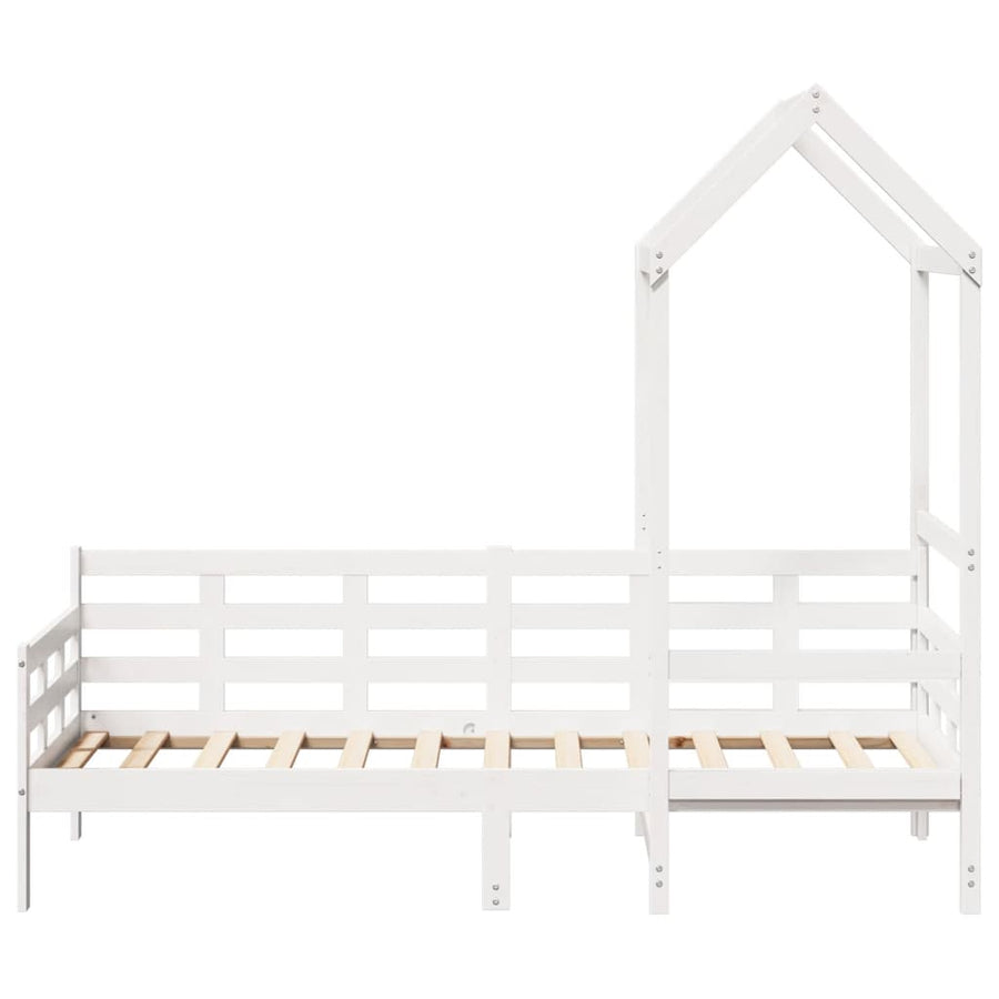 Slaapbank met bedhuis 80x200 cm massief grenenhout wit