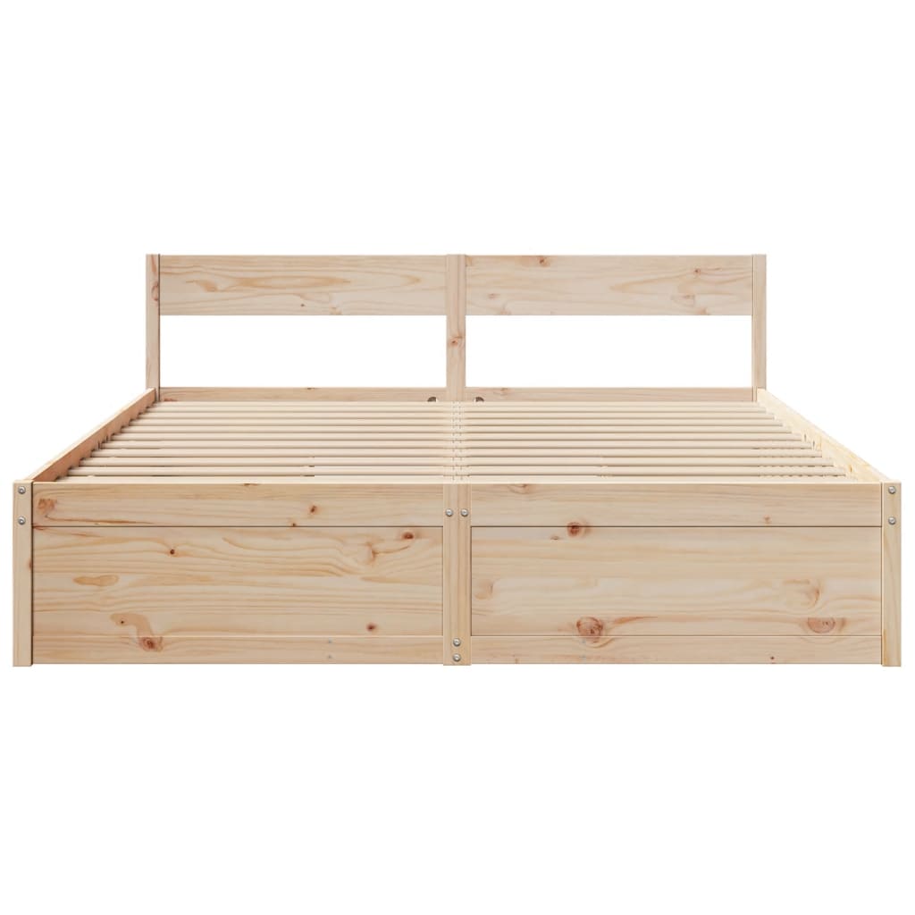 Bedframe met lades massief grenenhout 200x200 cm