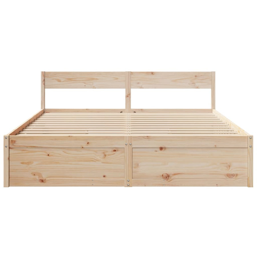 Bedframe met lades massief grenenhout 200x200 cm