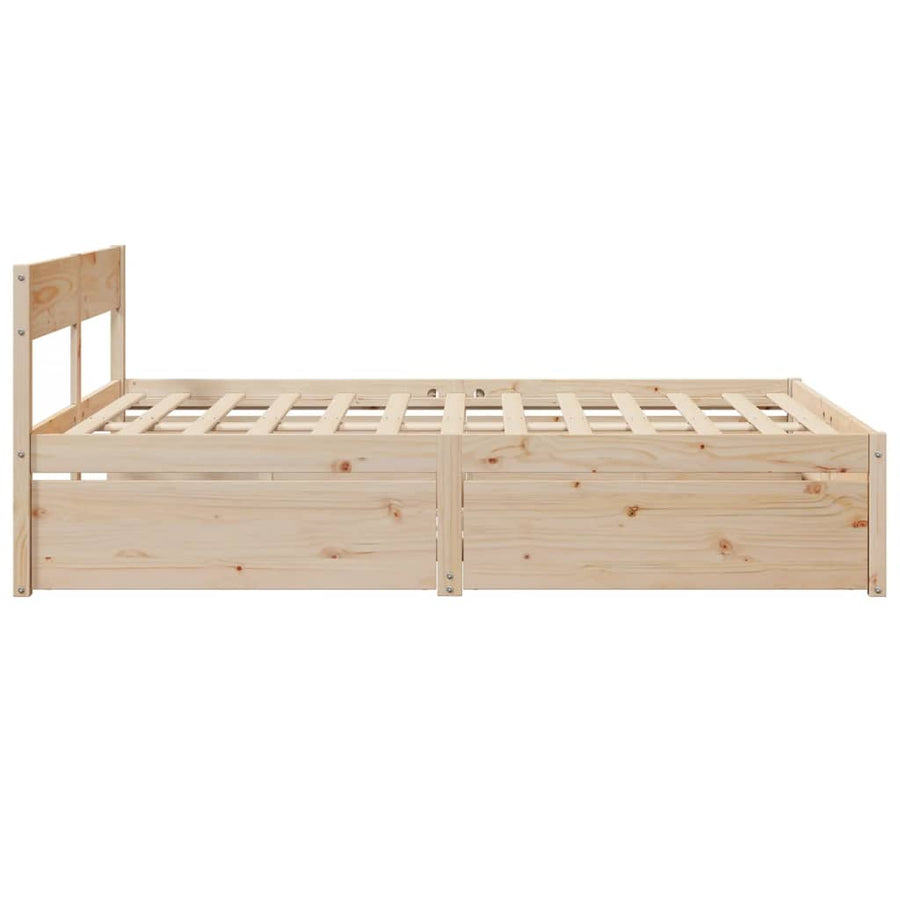 Bedframe met lades massief grenenhout 150x200 cm