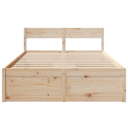 Bedframe met lades massief grenenhout 120x200 cm