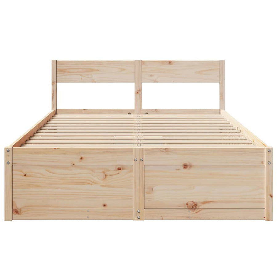 Bedframe met lades massief grenenhout 140x190 cm