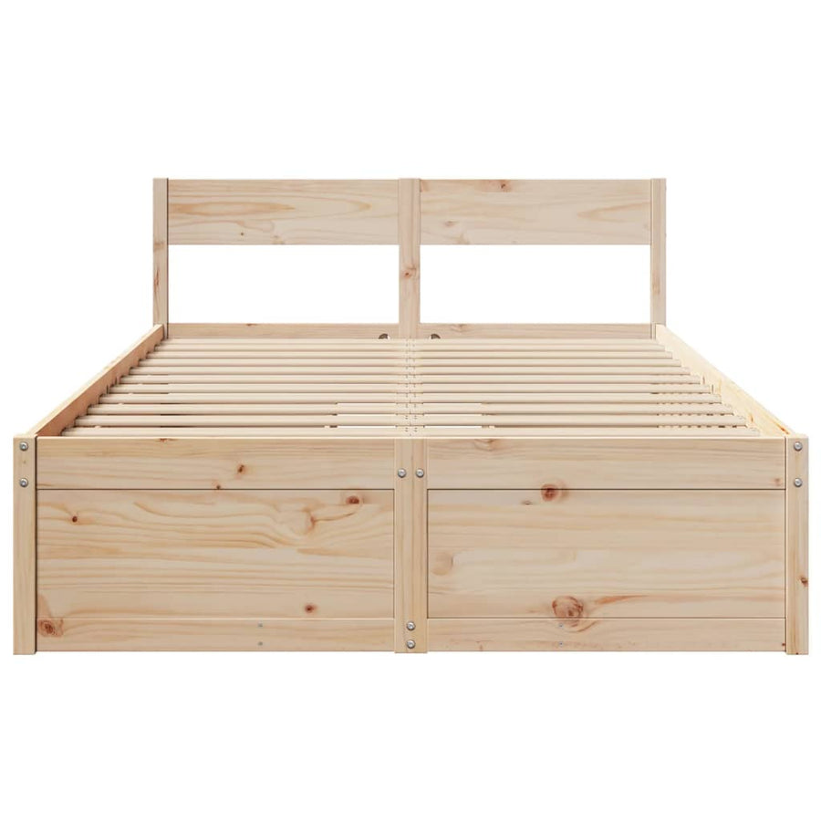 Bedframe met lades massief grenenhout 135x190 cm