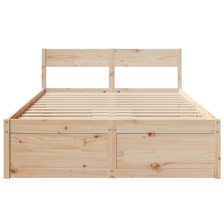 Bedframe met lades massief grenenhout 120x190 cm