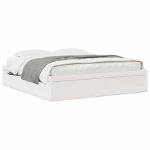 Bedframe Zonder Matras Massief Grenenhout 200 x 200 cm Wit
