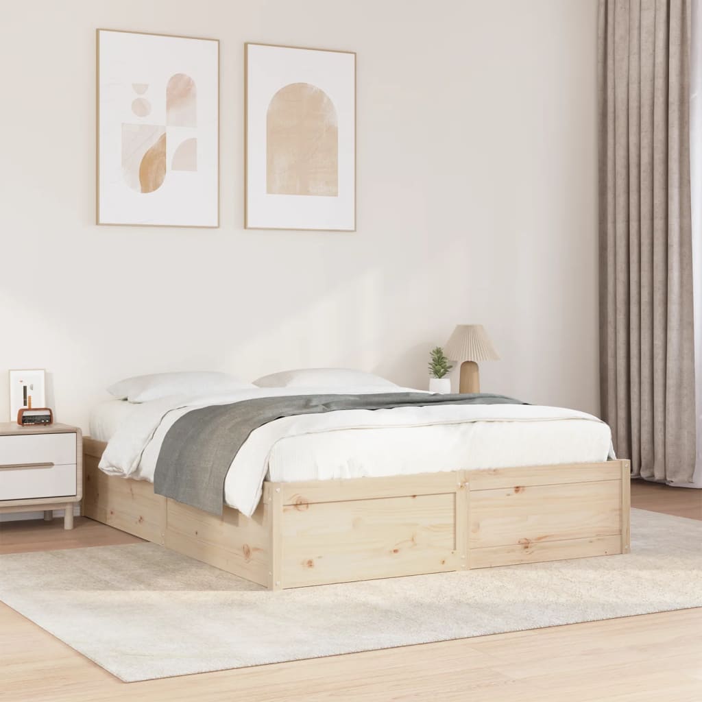 Bedframe massief grenenhout 150x200 cm