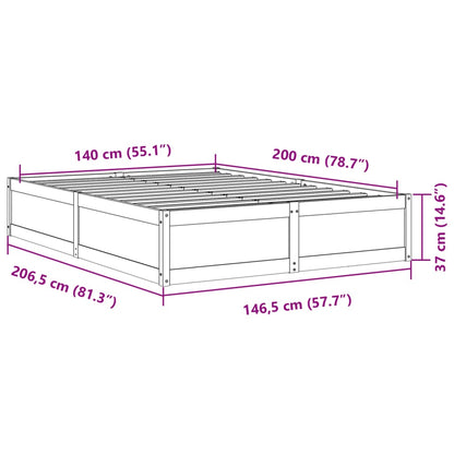 Bedframe massief grenenhout 140x200 cm