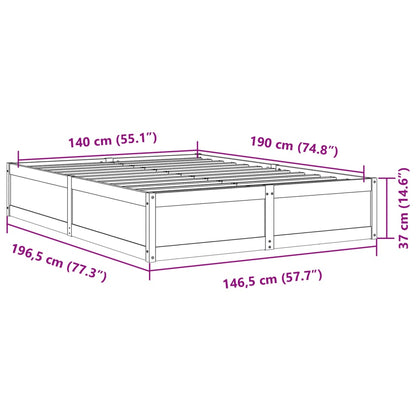 Bedframe massief grenenhout 140x190 cm