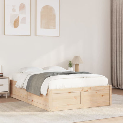 Bedframe massief grenenhout 135x190 cm