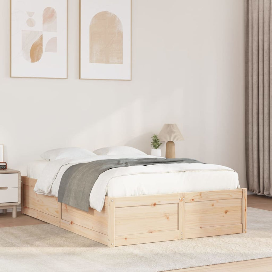 Bedframe massief grenenhout 135x190 cm