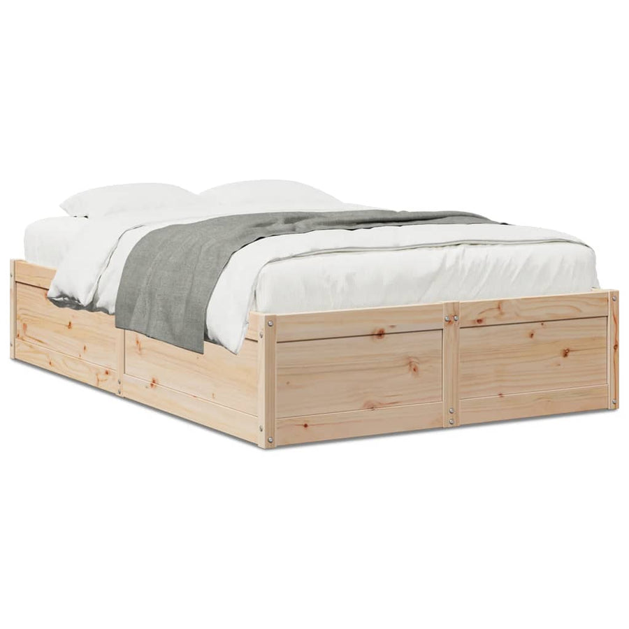 Bedframe massief grenenhout 135x190 cm