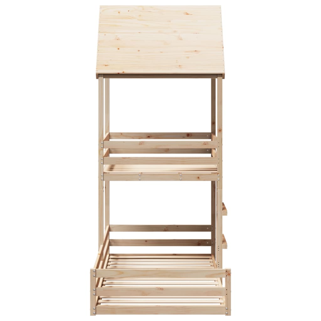 Kinderbedhuis massief grenenhout 90x200 cm