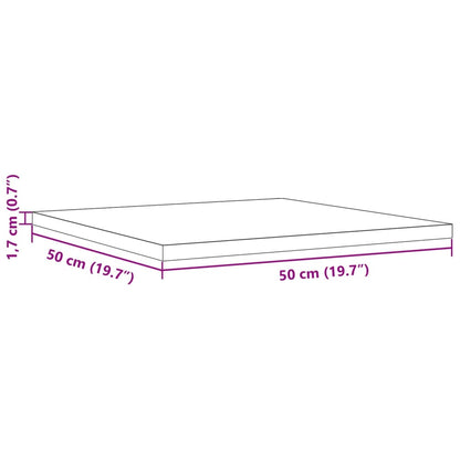 Tafelblad vierkant 50x50x1,7 cm massief grenenhout