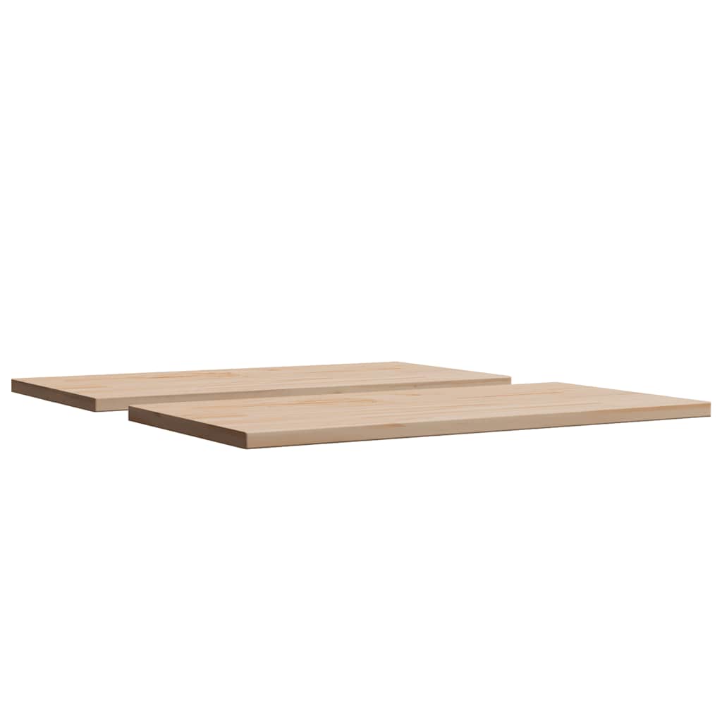 Tafelbladen 2 st rechthoekig 70x35x1,7 cm massief grenenhout