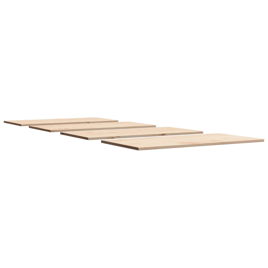 Tafelbladen 4 st rechthoekig 100x50x1,7 cm massief grenenhout