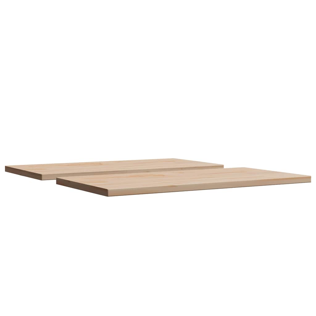 Tafelbladen 2 st rechthoekig 60x30x2,5 cm massief grenenhout