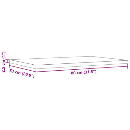 Tafelbladen 3 st rechthoekig 80x53x2,5 cm massief grenenhout