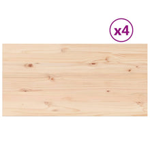 Tafelbladen 4 st rechthoekig 100x50x2,5 cm massief grenenhout