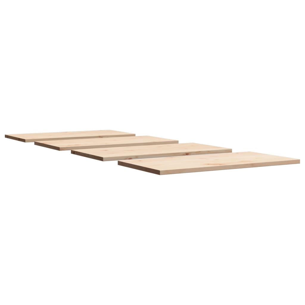 Tafelbladen 4 st rechthoekig 100x50x2,5 cm massief grenenhout