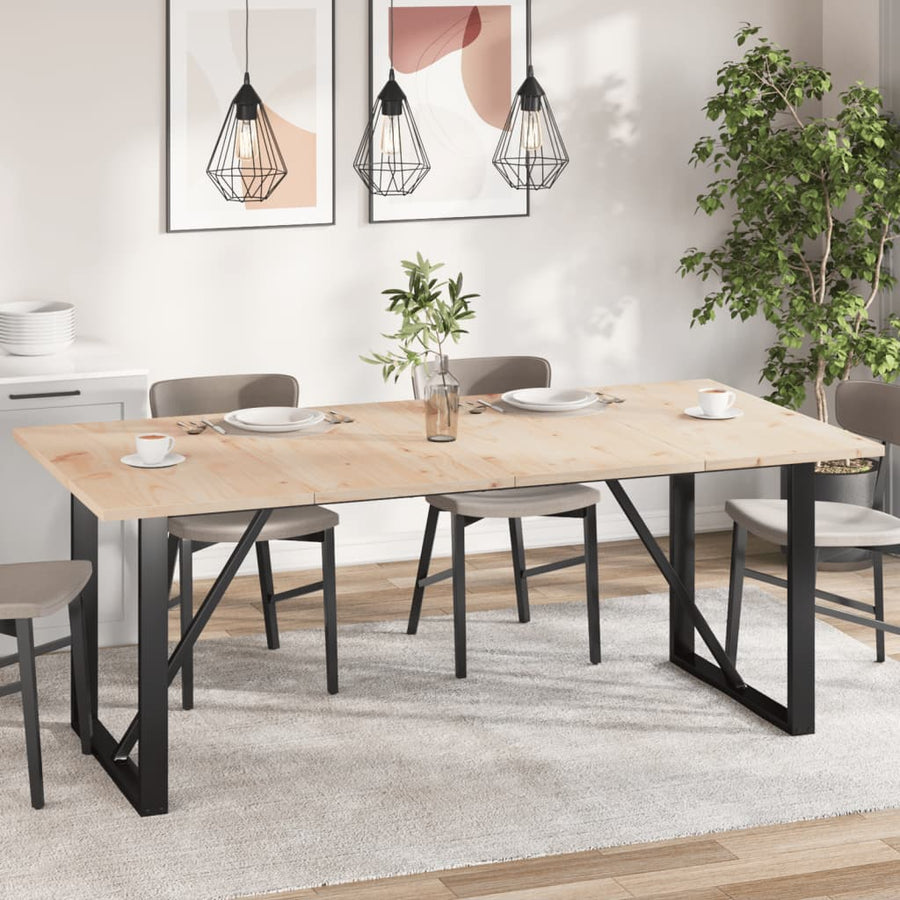 Tafelbladen 4 st rechthoekig 100x50x2,5 cm massief grenenhout