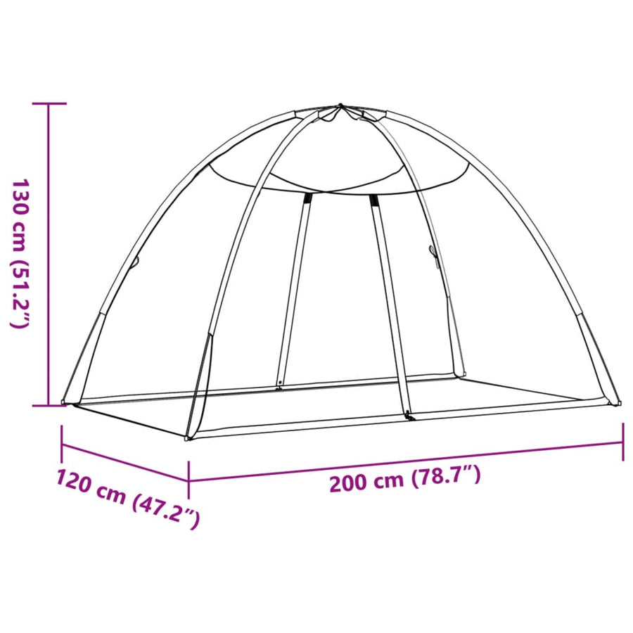 Klamboe Met Deuren Mongolia 220 Gaas 200 x 120 x 130 cm