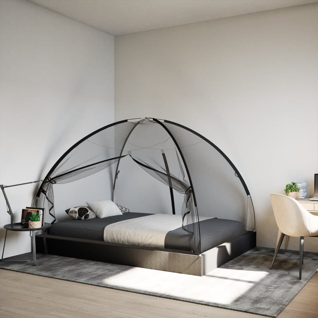 Klamboe met deuren Mongolia 220 gaas 200x150x140 cm zwart