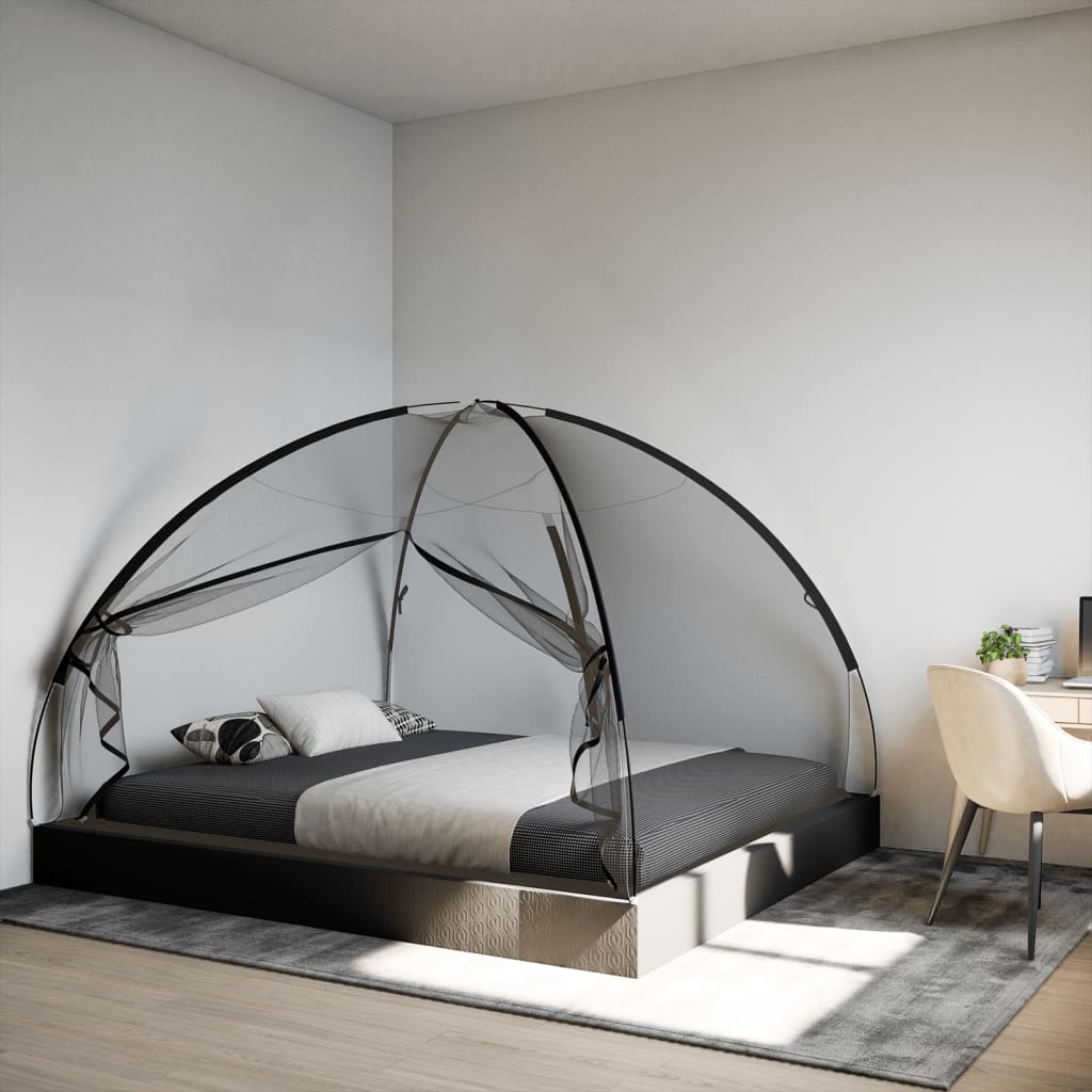 Klamboe met deuren Mongolia 220 gaas 200x180x135 cm zwart