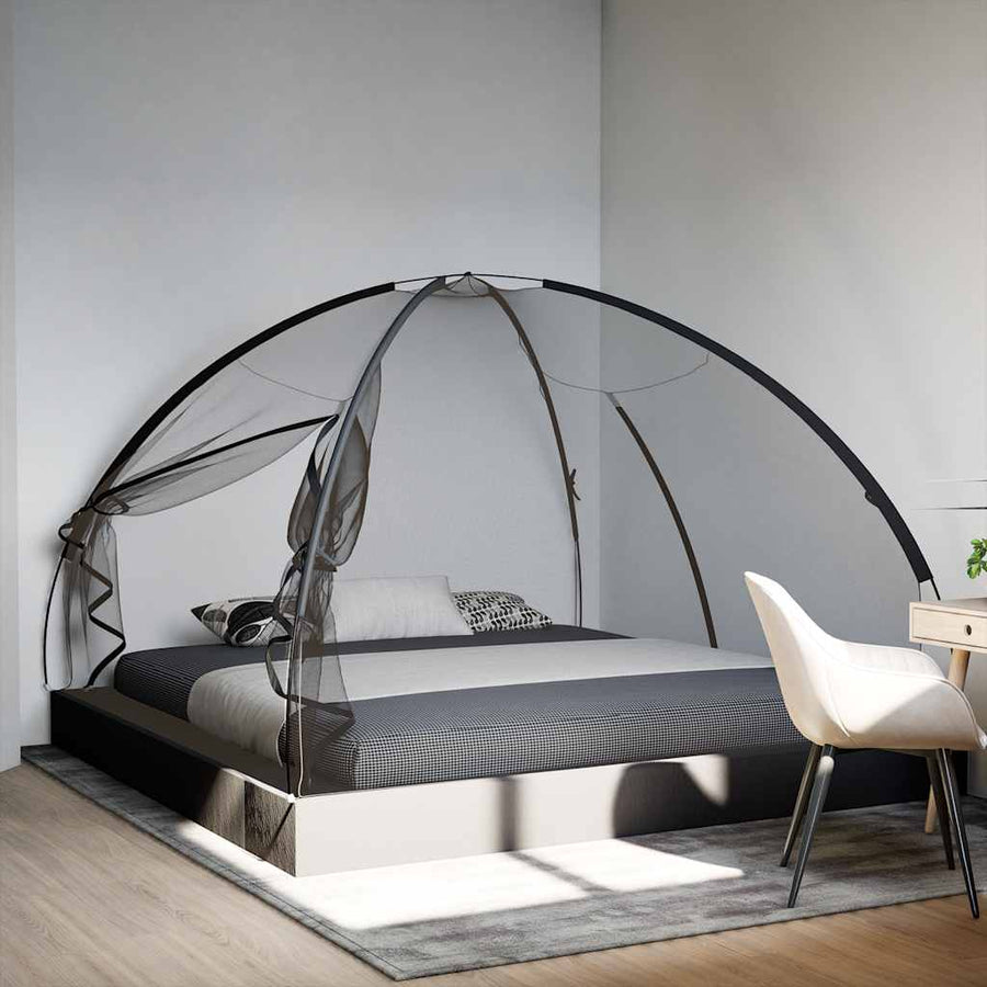 Klamboe met deuren Mongolia 220 gaas 200x200x135 cm zwart