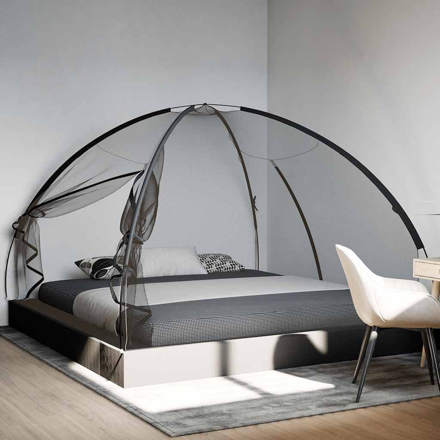 Klamboe met deuren Mongolia 220 gaas 200x200x135 cm zwart