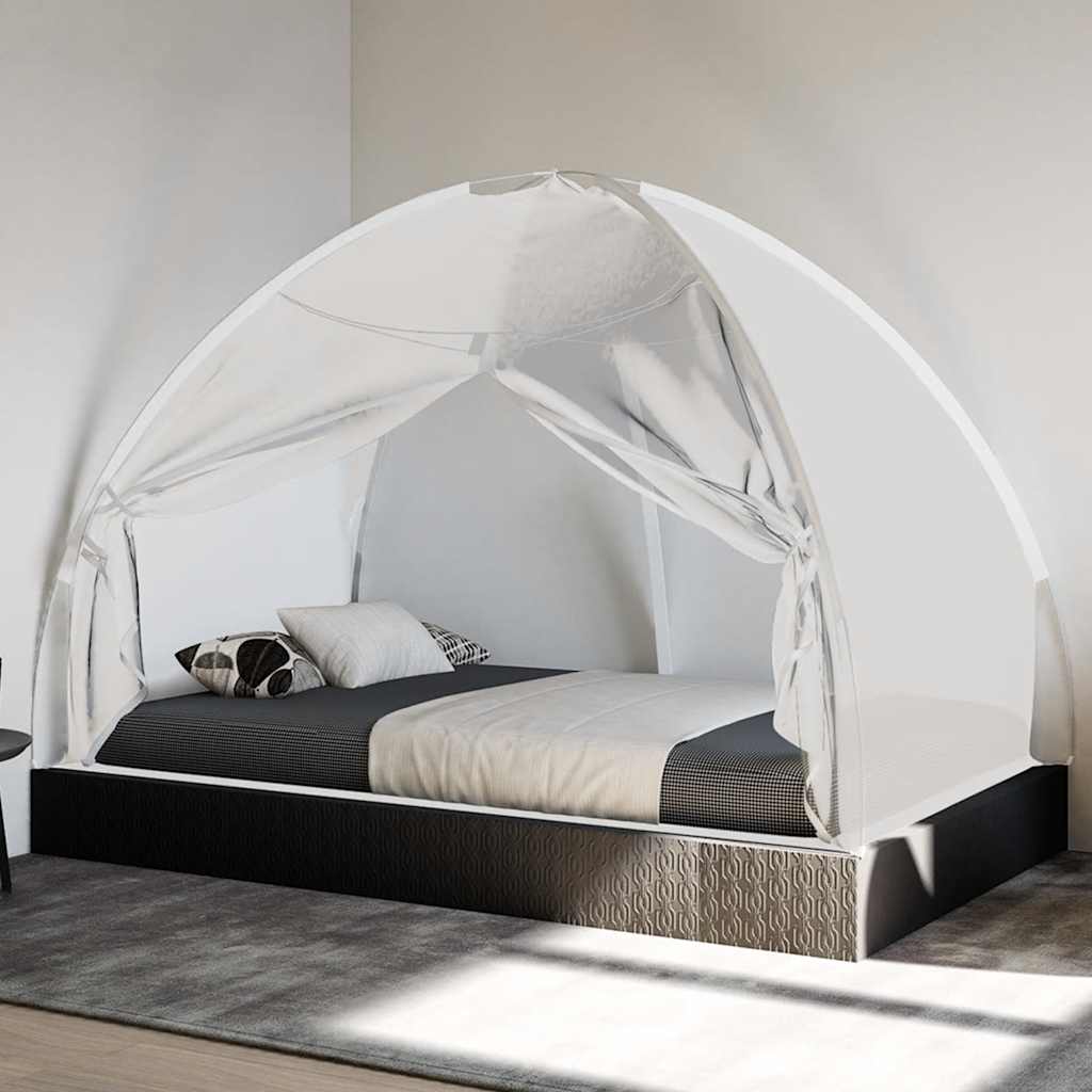 Klamboe met deuren Mongolia 220 gaas 200x120x130 cm wit